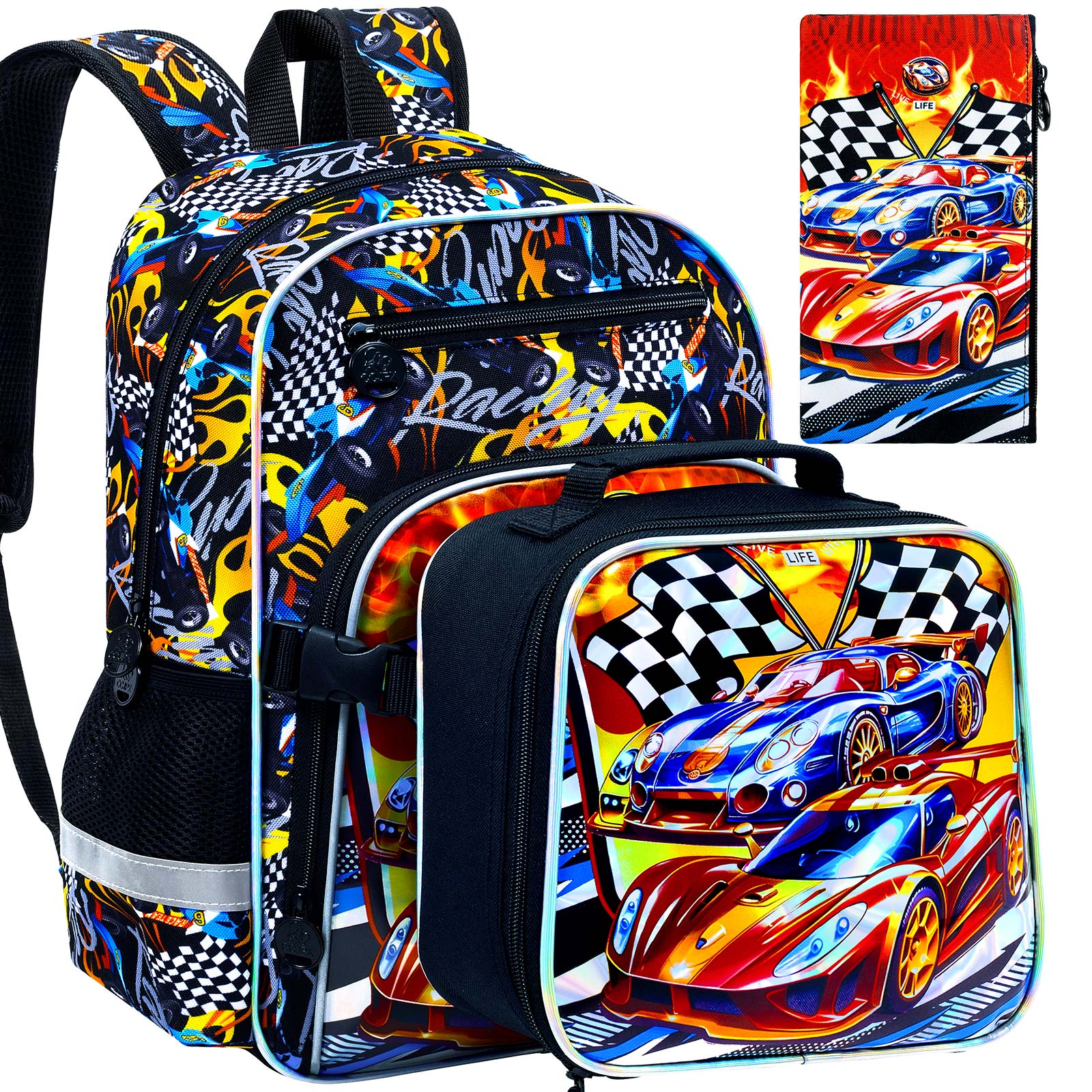 Hydration Pack Outdoor - Bookbag for Kids Boys, 3PCS Backpack