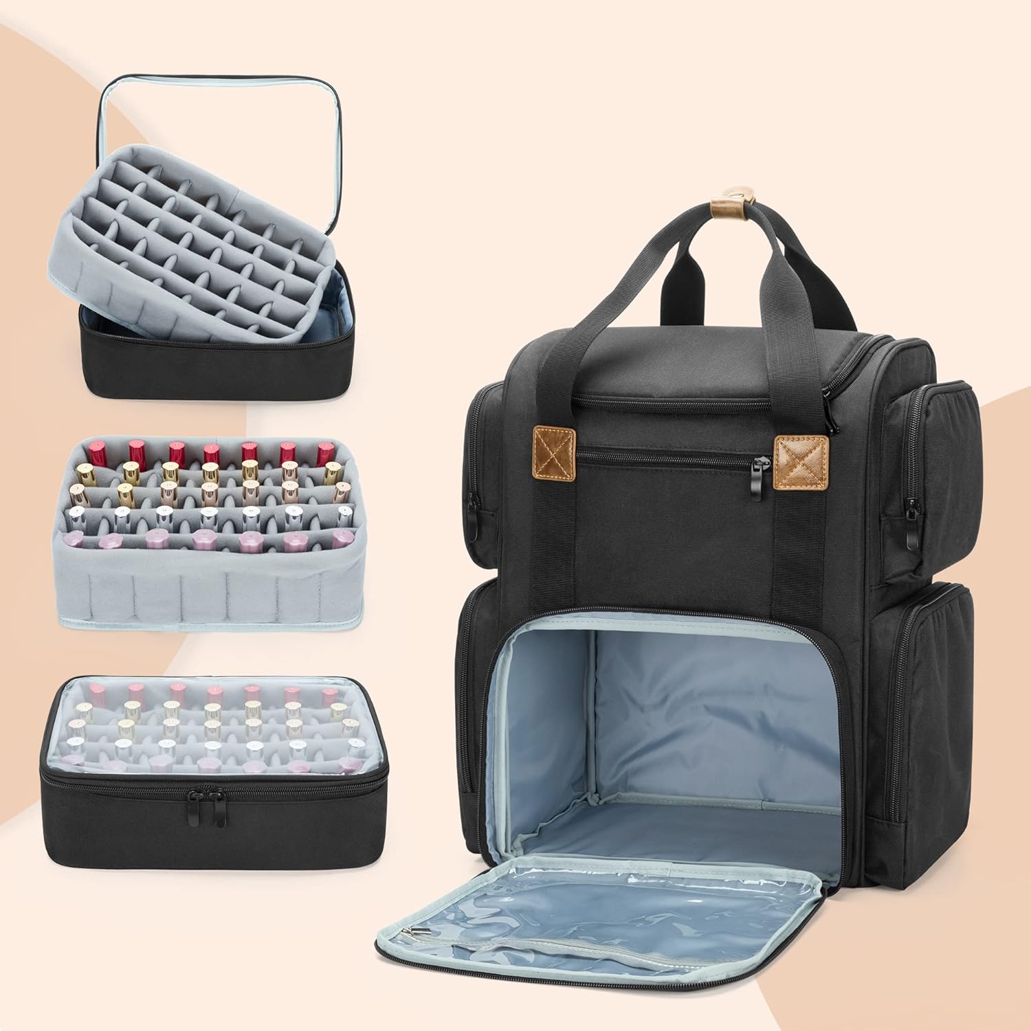 Nail Polish Organizer Backpack - Laptop Sleeve Removable のレビューと価格