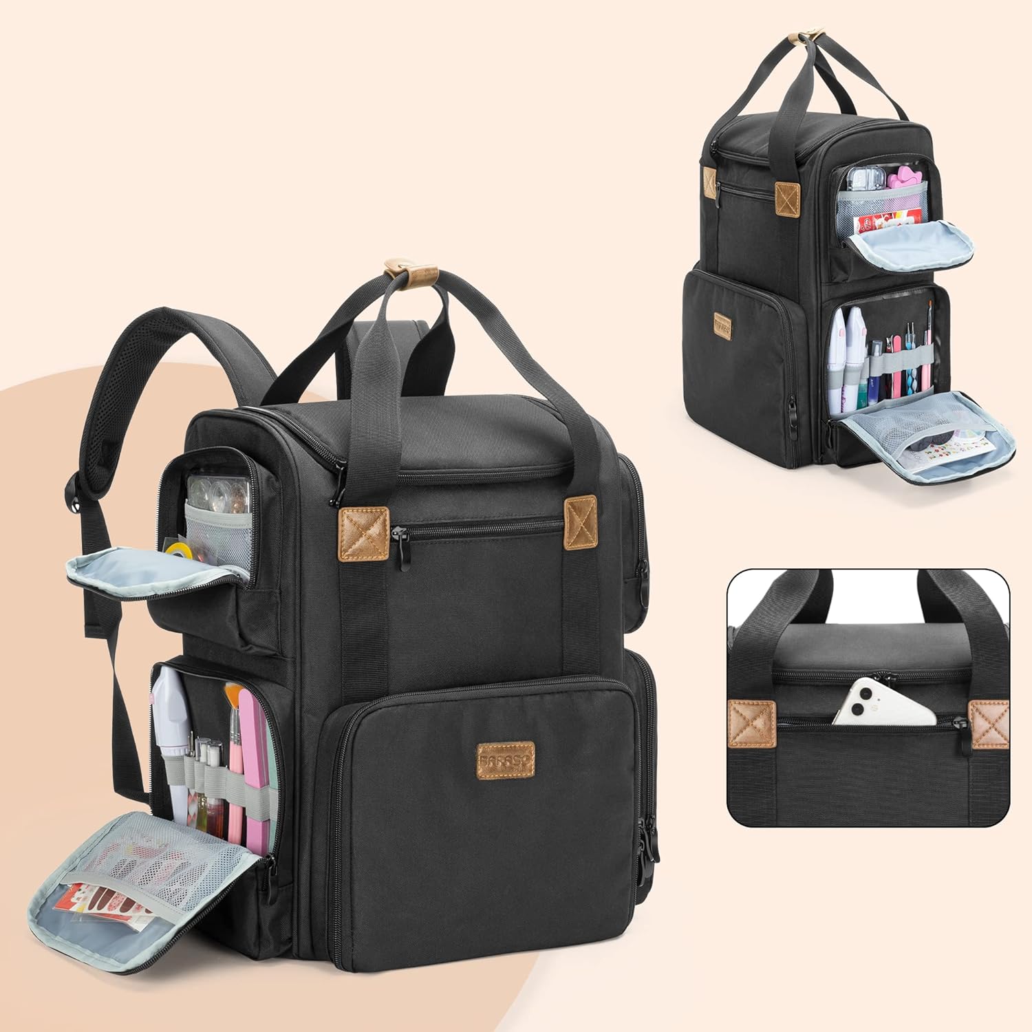 Nail Polish Organizer Backpack - Laptop Sleeve Removable のレビューと価格