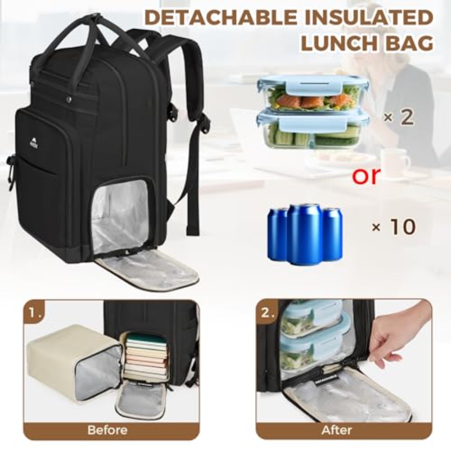 Teacher Backpack with Lunch Co - Laptop Backpack 15.6 のレビューと価格