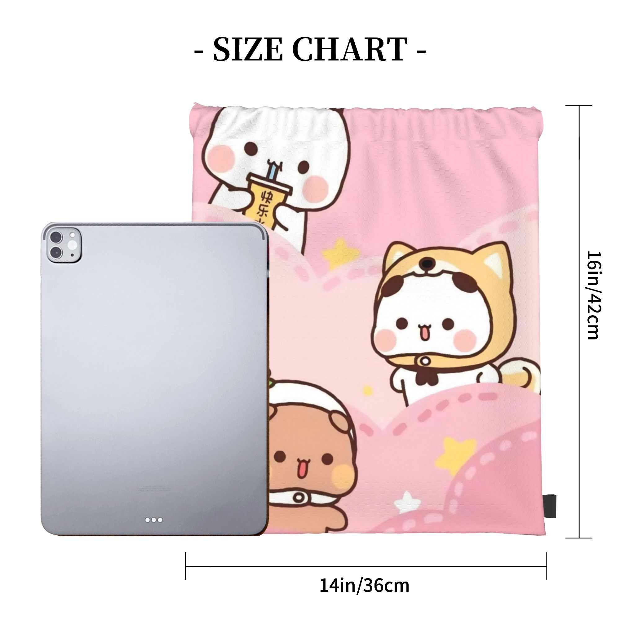 Cartoon Panda Bubu Dudu Drawst - Drawstring Gym Bag のレビューと価格