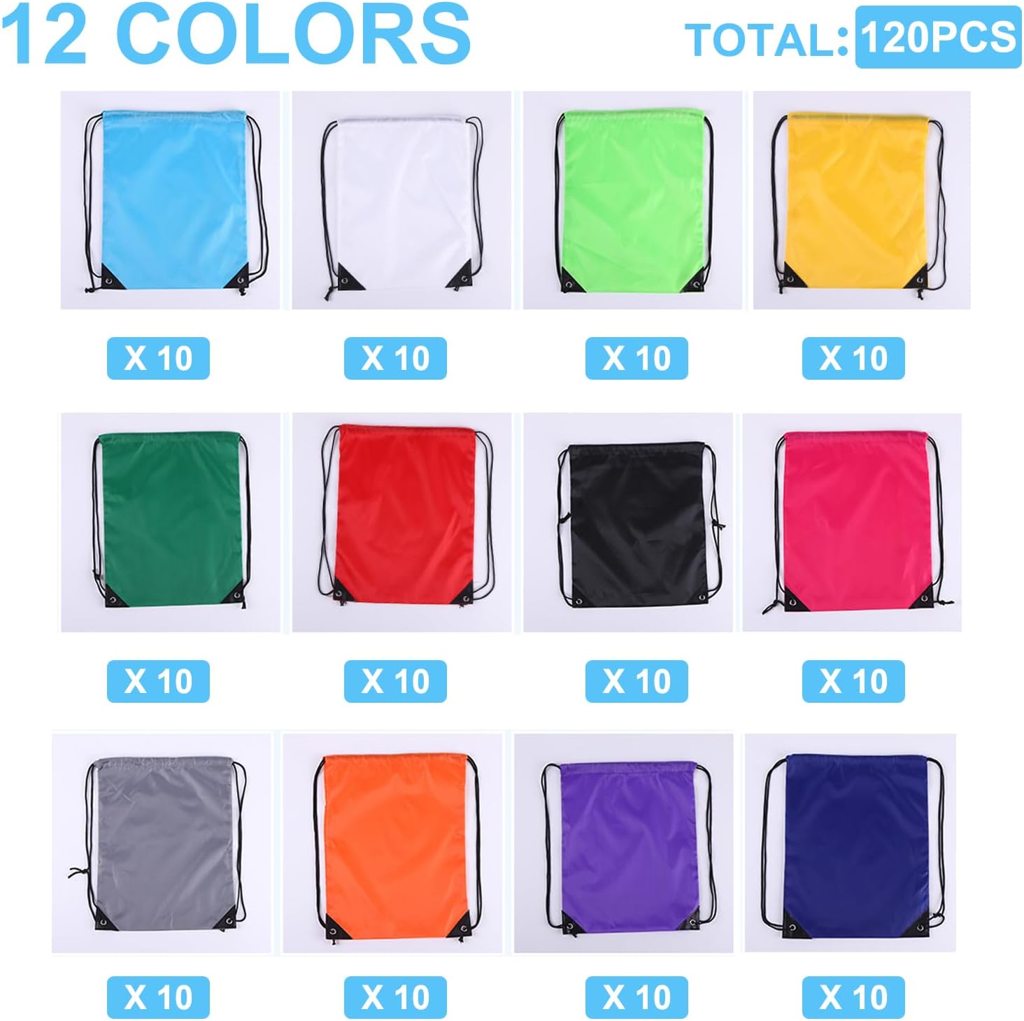 120PCS Drawstring Backpack Bul - Drawstring Gym Bag のレビューと価格