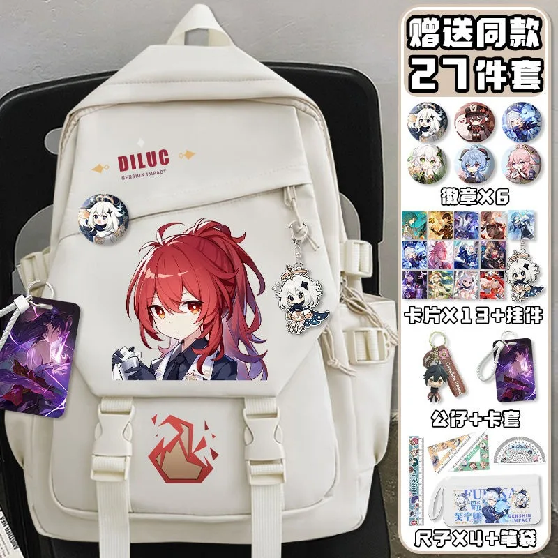 Black White, Genshin Impact, S - School Backpack Teen のレビューと価格