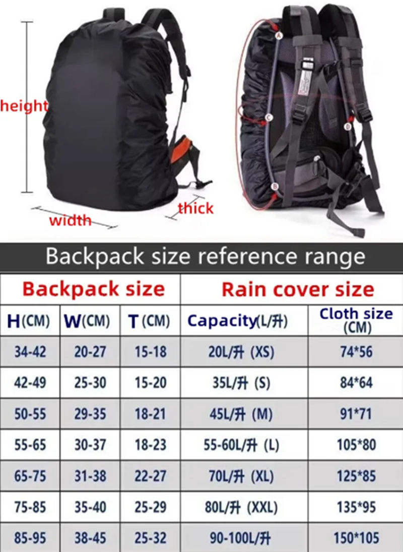 New Reflective Waterproof Back - Rain Cover Backpack のレビューと価格