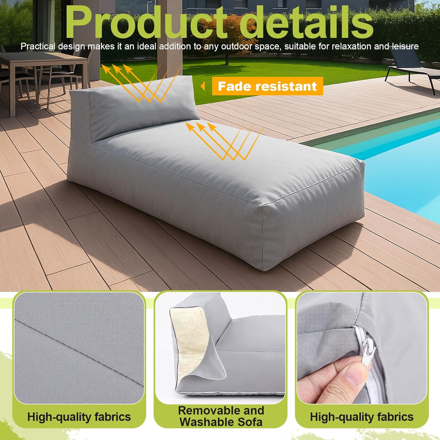Outdoor Bean Bag Lounger Chair - Hydration Pack Outdoor のレビューと価格
