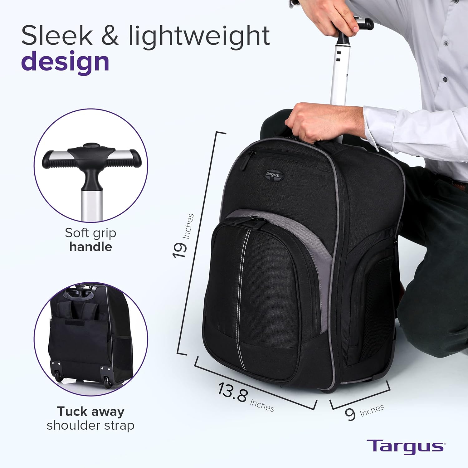 16-Inch Rolling Laptop Backpac - Laptop Sleeve Removable のレビューと価格