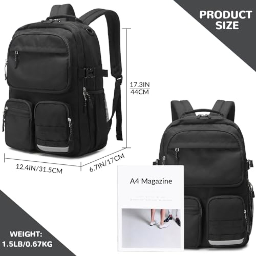 Water Resistant Backpack with  - School Backpack Teen のレビューと価格