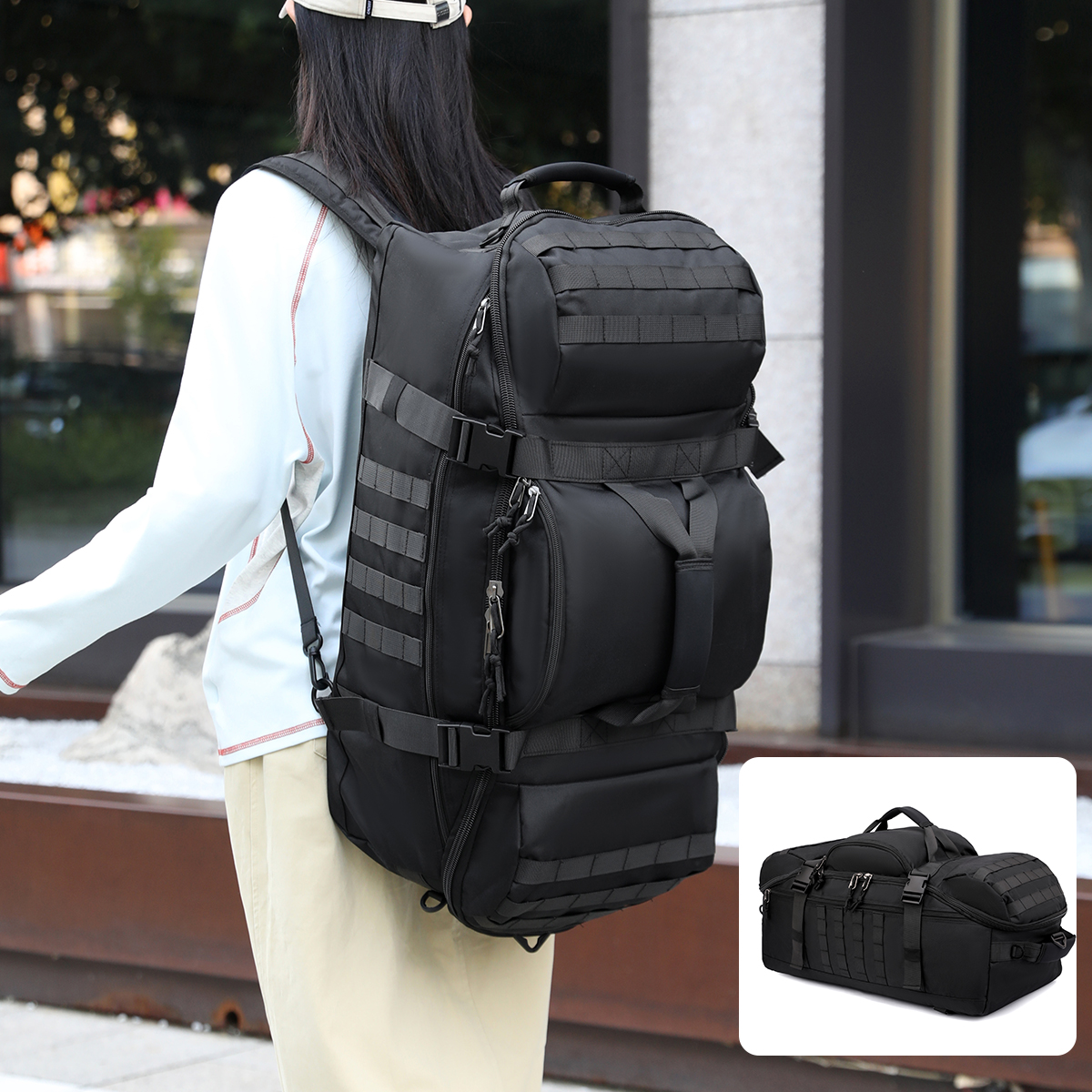Outdoor Mountaineering Bag 90L - Hiking Backpack Waterproof のレビューと価格