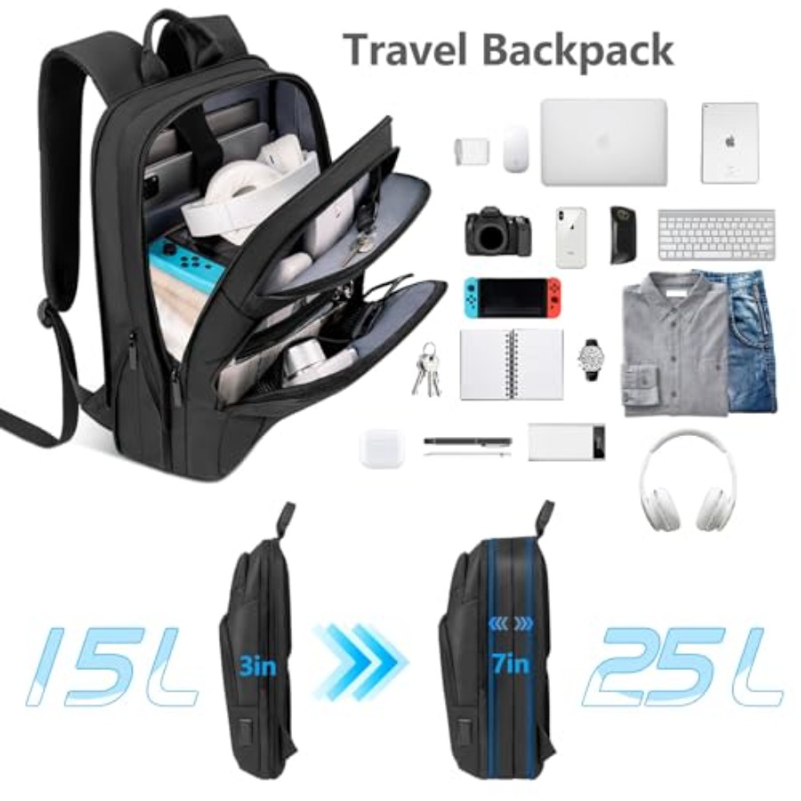 Backpack for Men Slim and Expa - Travel Backpack Anti Theft のレビューと価格