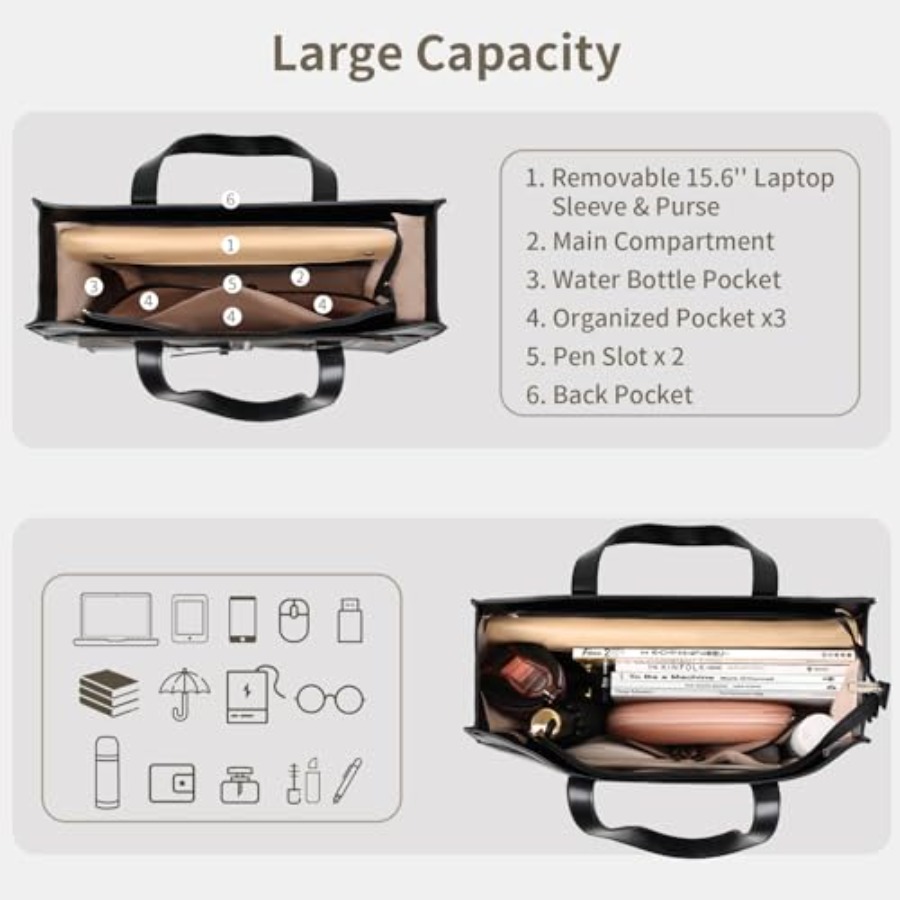 ESTARER Women's Laptop Leather - Laptop Sleeve Removable のレビューと価格