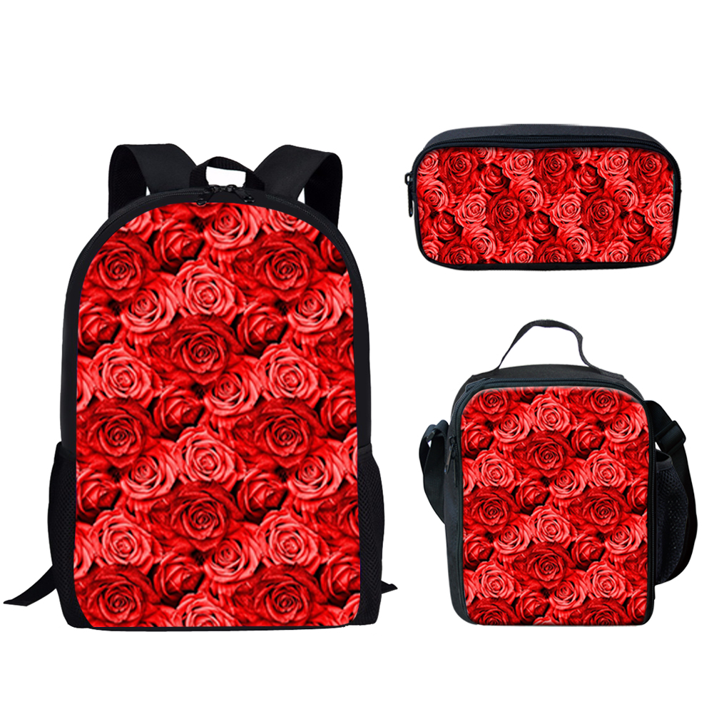 Gothic Red Rose Design Print 3 - School Backpack Teen のレビューと価格
