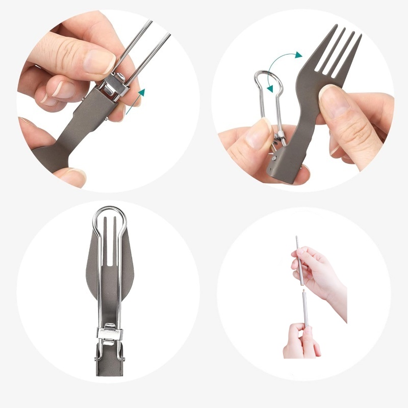 Titanium Foldable Utensil Set  - Foldable Backpack Small のレビューと価格