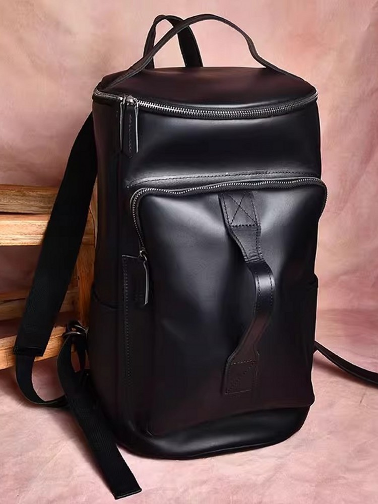 Handmade Mens Large Capacity T - Leather Backpack Vintage のレビューと価格