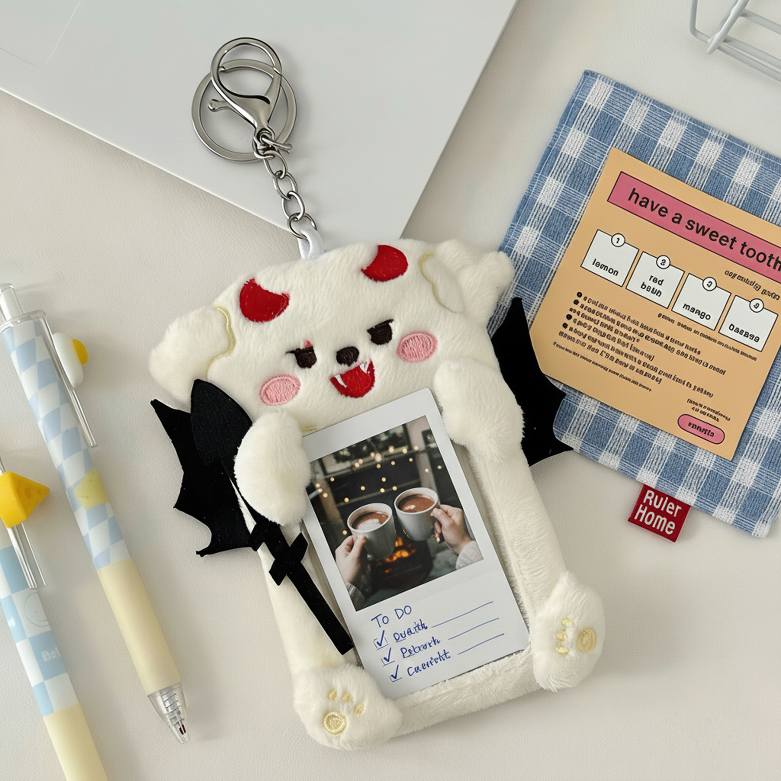 Plush Angel Devil Keychain Cut - Fashion Backpack Women のレビューと価格