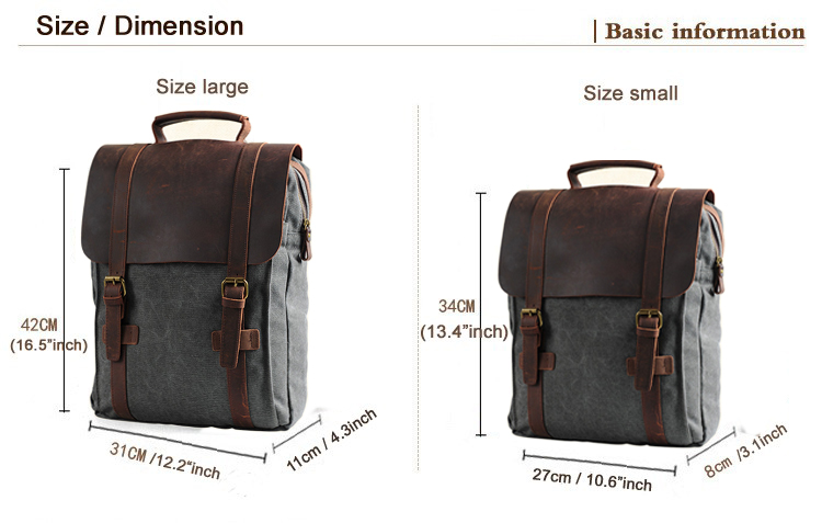 Fashion Male Backpack Leather  - Rucksack Military Style のレビューと価格
