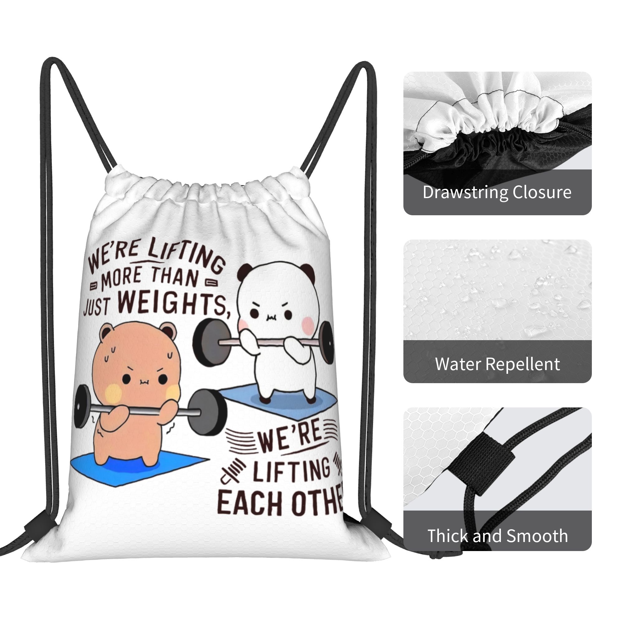 Bubu Dudu Lifting Each Other I - Drawstring Gym Bag のレビューと価格