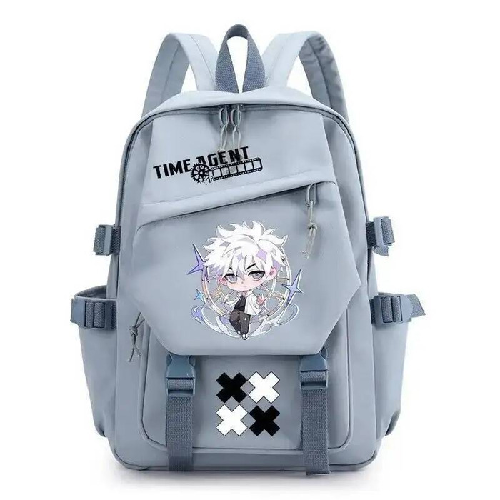 Chibi Black White Pink Green L - School Backpack Teen のレビューと価格