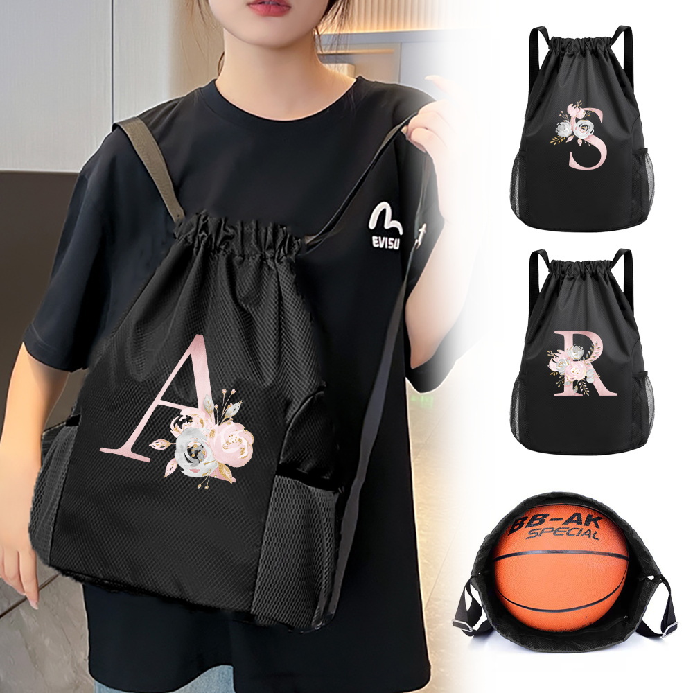 Black drawstring bag, gym back - Drawstring Gym Bag のレビューと価格