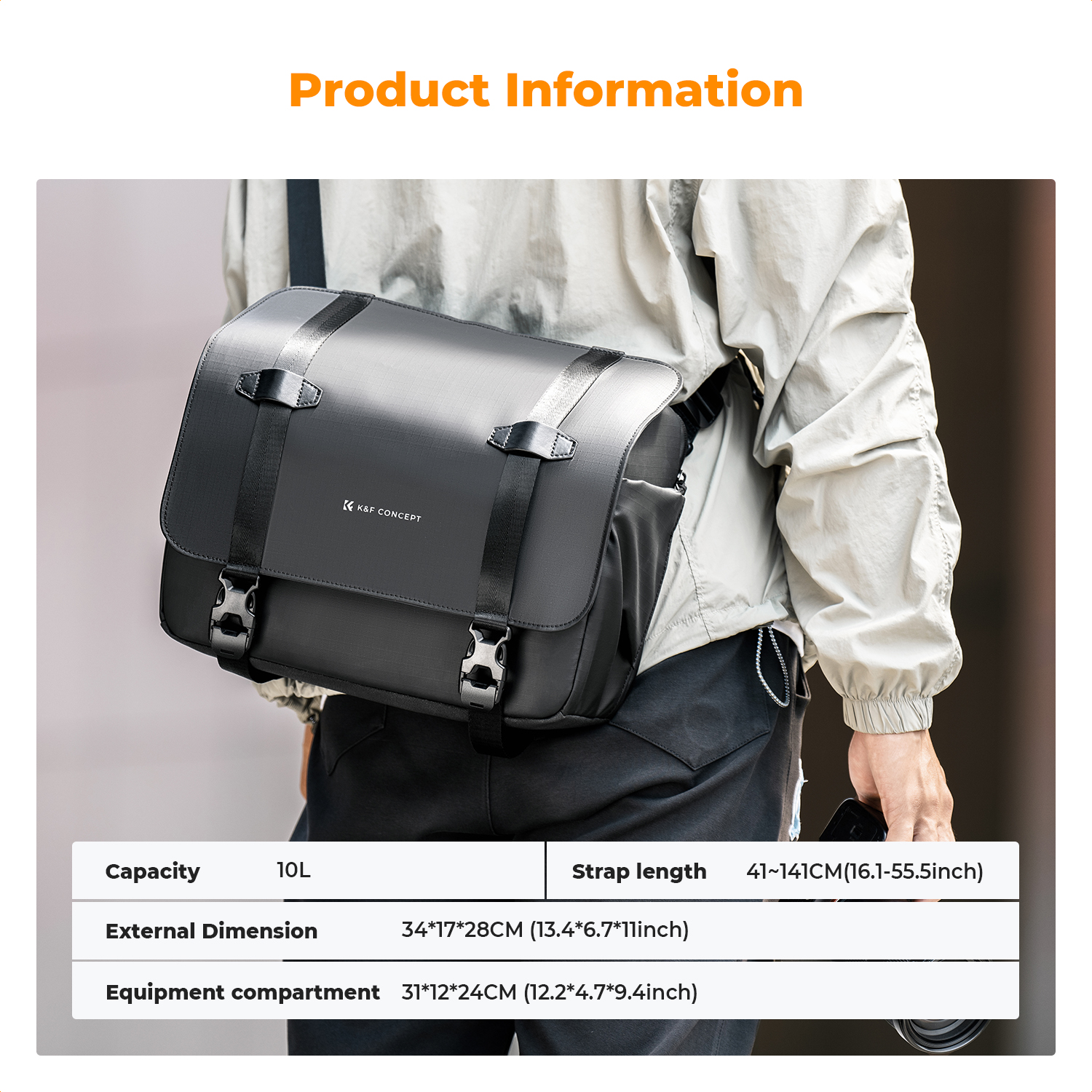 K&F CONCEPT 10L Camera Sling B - Rain Cover Backpack のレビューと価格