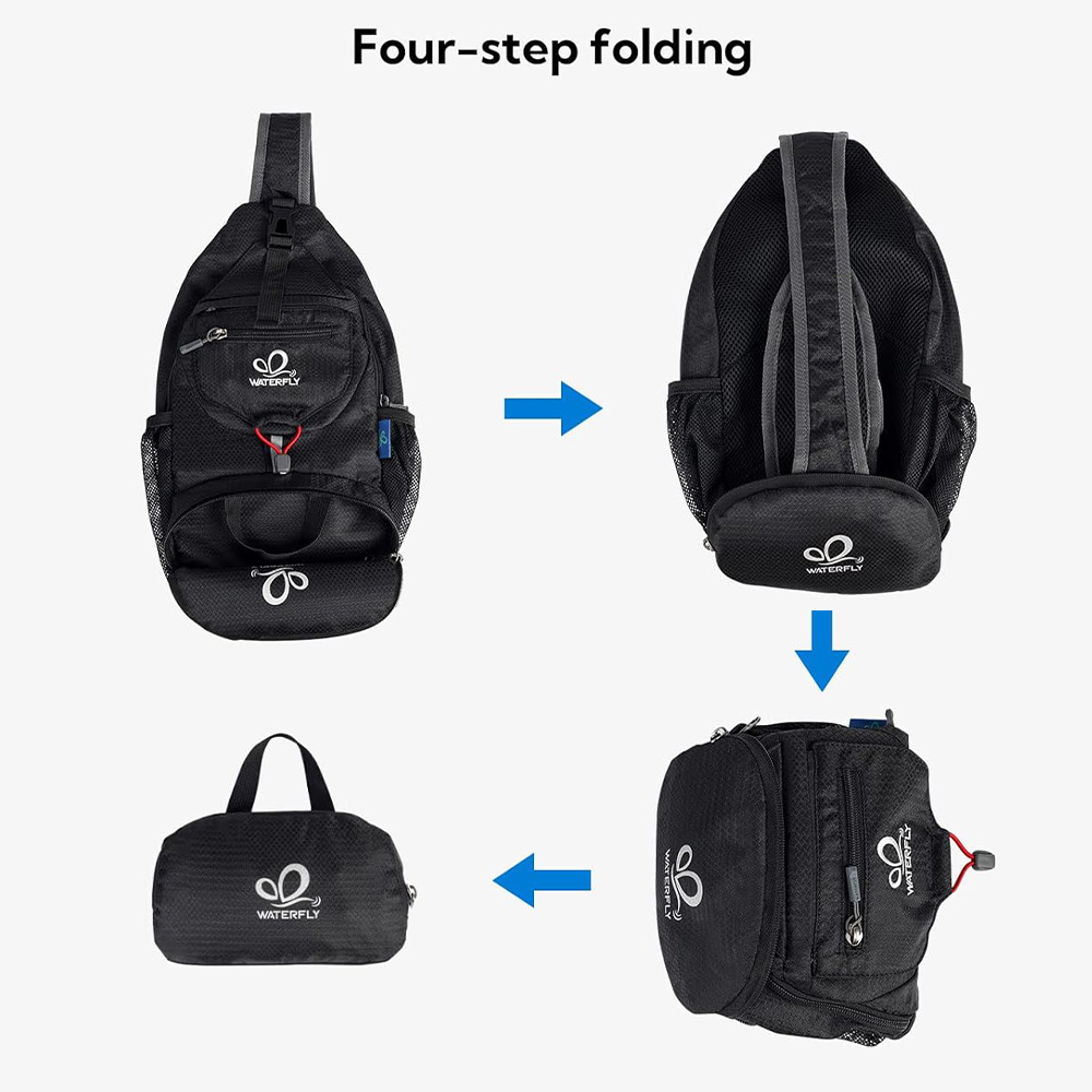 WATERFLY Chest Bag Shoulder Sm - Sling Backpack Shoulder のレビューと価格