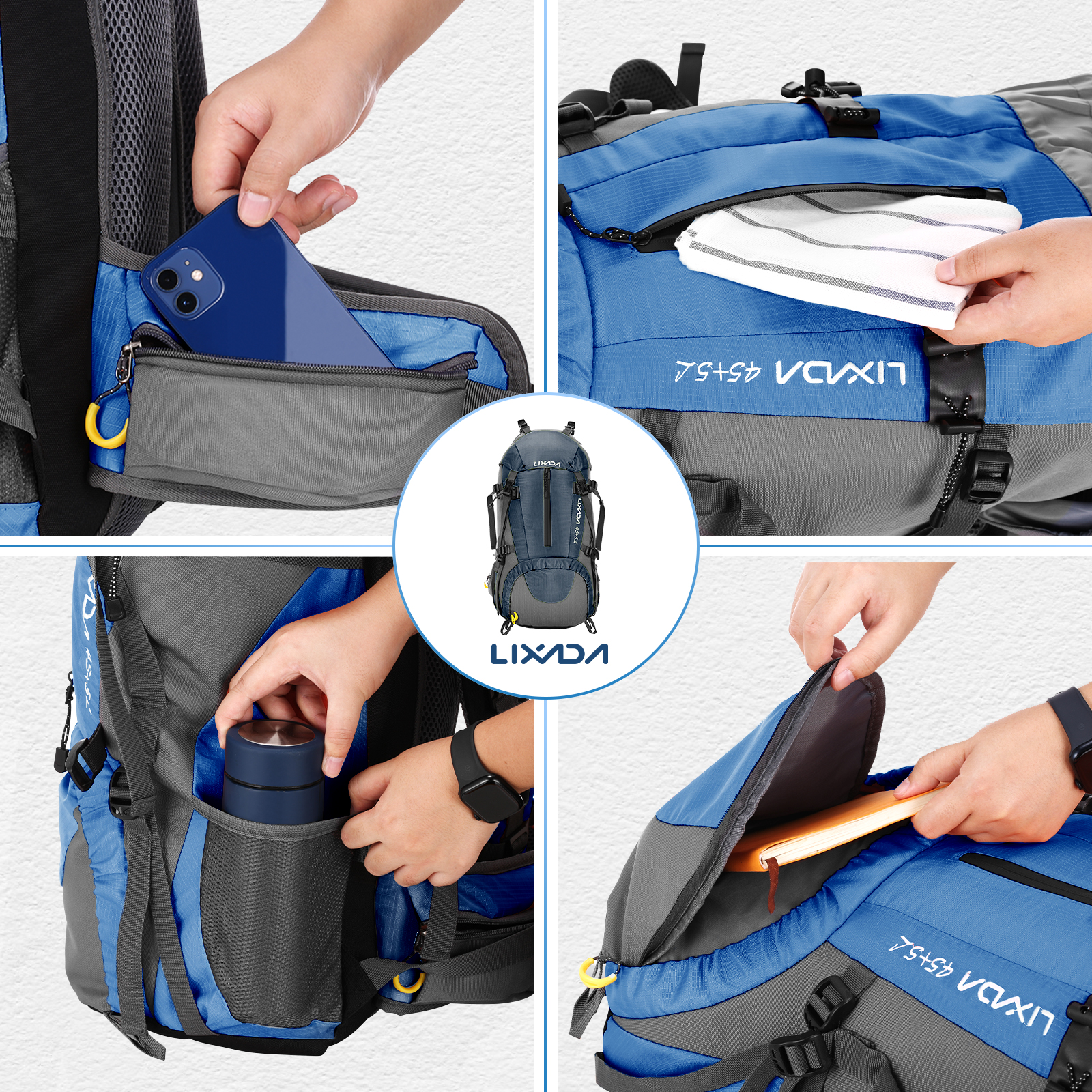 Lixada 50L Large Waterproof Tr - Rain Cover Backpack のレビューと価格