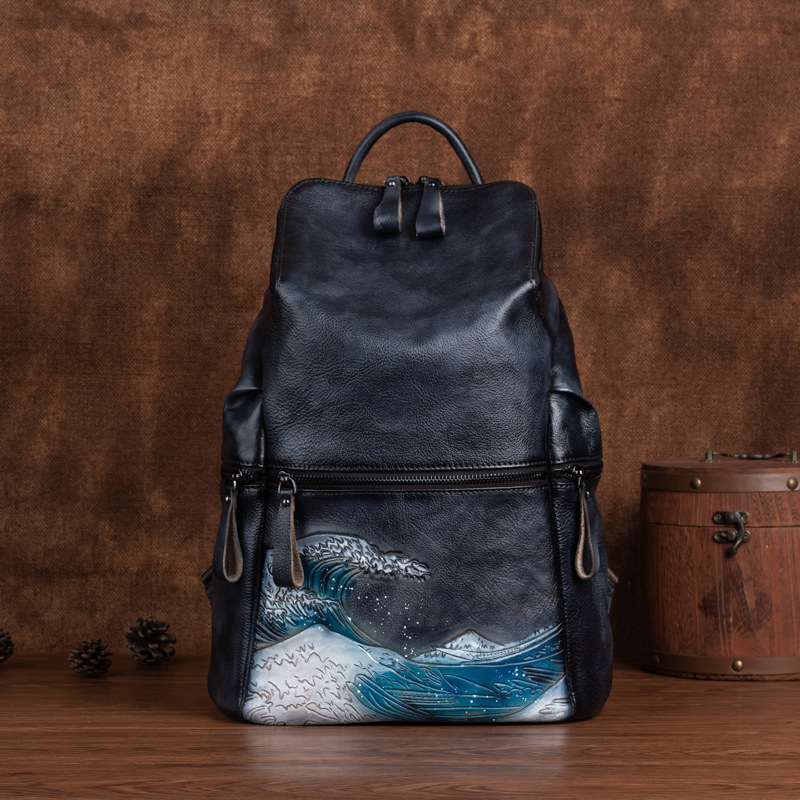 Genuine Real Soft Leather Wome - Leather Backpack Vintage のレビューと価格