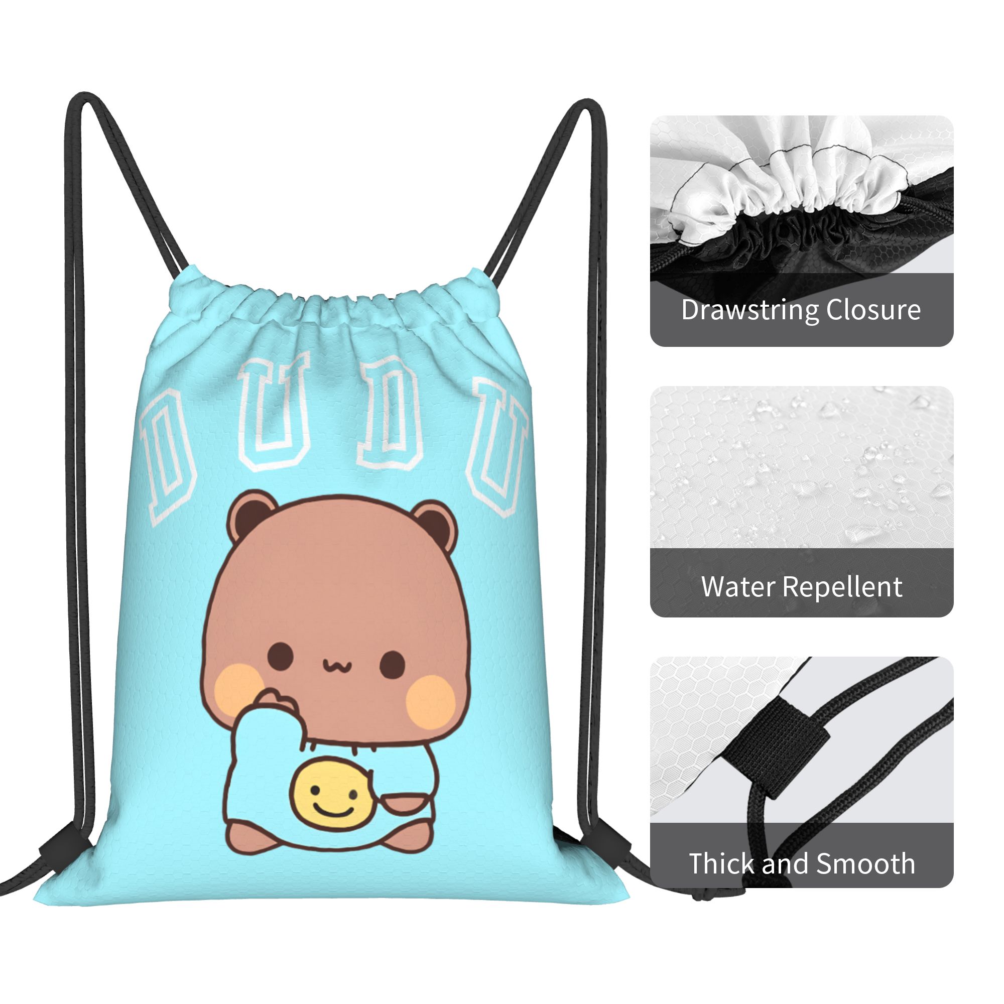 Bubu Dudu Cute Bear Drawstring - Drawstring Gym Bag のレビューと価格